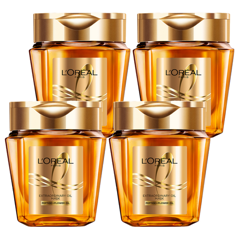 로레알파리 엑스트라오디네리 오일 실크 마스크 팩, 250ml, 4개