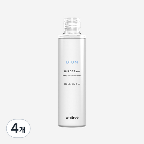 화이트리 비움 바하 0.5 토너, 4개, 200ml