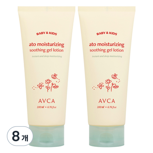아브카 베이비 앤 키즈 아토 수분강화 수딩젤 로션 무향, 8개, 200ml