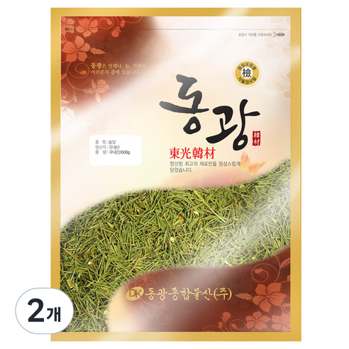 동광 국내산 솔잎, 600g, 2개