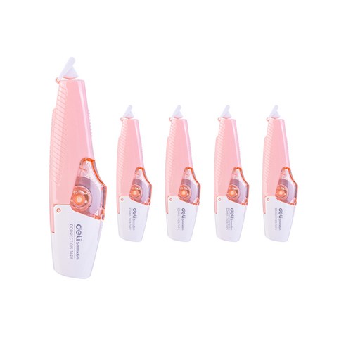 델리 수정테이프 5mm x 6m, 마카롱핑크, 5개