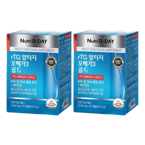 뉴트리디데이 rTG 알티지 오메가3 골드, 30정, 2개