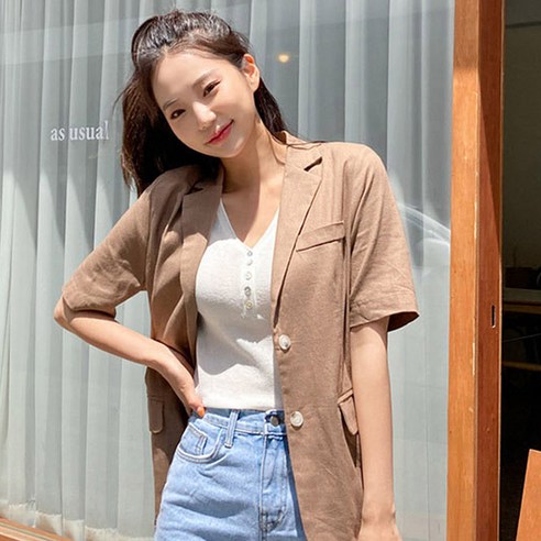 엔비룩 여성용 슬로우 린넨자켓