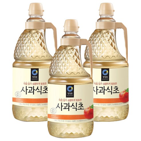 청정원 사과식초, 1.8L, 3개