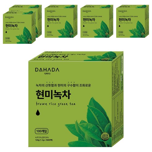 다하다 현미녹차, 1.2g, 100개입, 6개