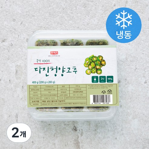 나무새 다진청양고추 (냉동), 400g, 2개