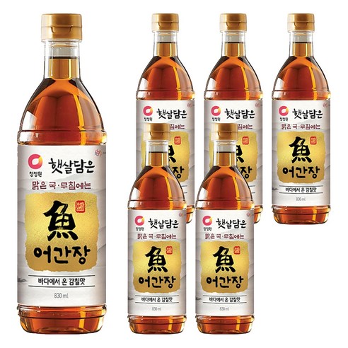 청정원 어간장, 6개, 830ml