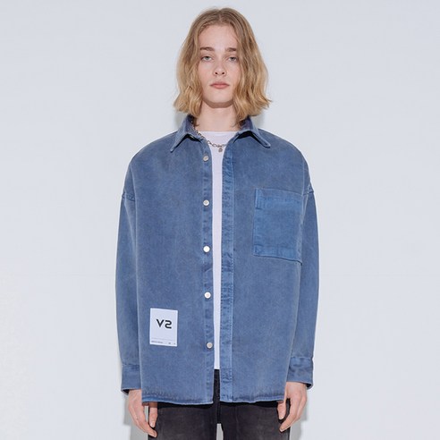 브이투 남성용 OVERFIT PIGMENT POCKET LOGO JACKET