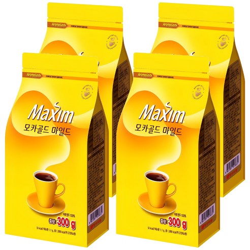 맥심 모카골드 마일드 원두커피믹스, 300g, 1개입, 4개