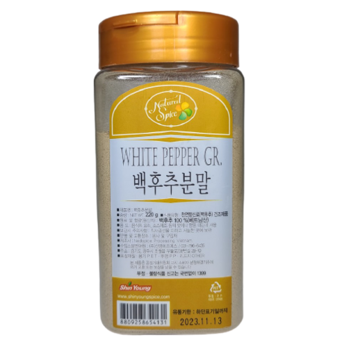 내츄럴스파이스 백후추분말, 220g, 1개