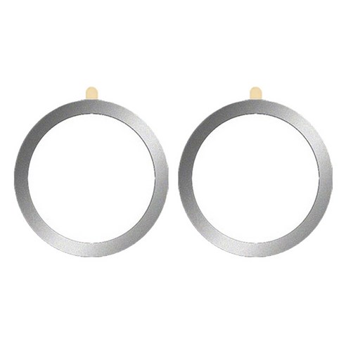 더블유케이스 맥세이프링 플레이트 호환 자석 스티커, 실버, 2개