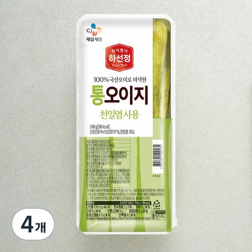 하선정 통 오이지, 300g, 4개