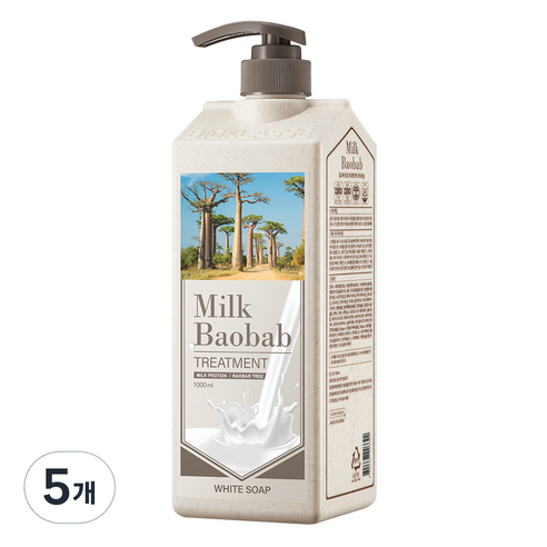 밀크바오밥 트리트먼트 화이트솝향, 1000ml, 5개