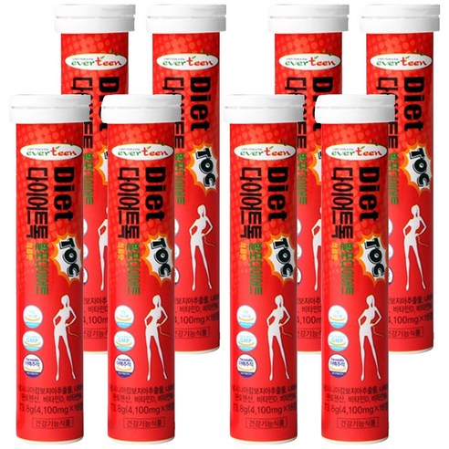 에버틴 다이어트톡 발포다이어트 석류맛, 73.8g, 8개