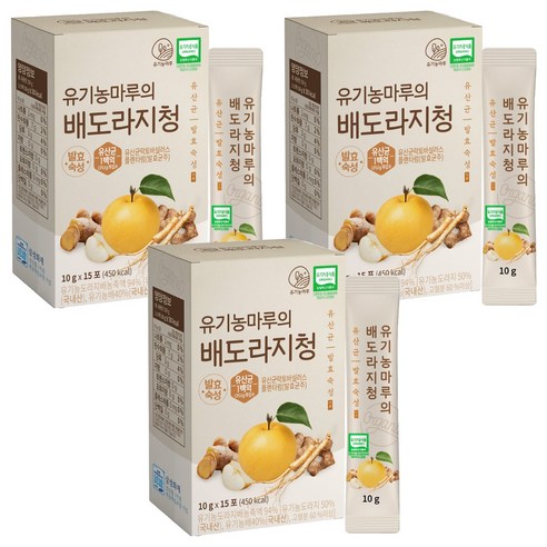 유기농마루 배도라지청, 10g, 15개입, 3개