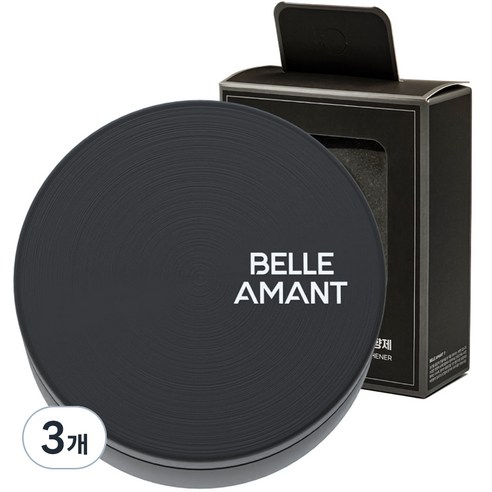 벨르아망 시그니쳐 차량용 방향제 블랙, 3개, 플라윗