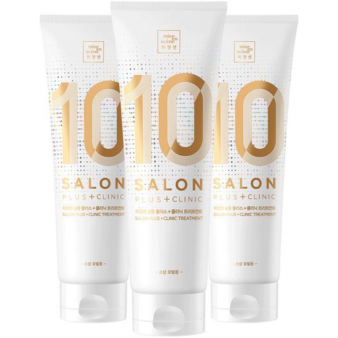 미쟝센 살롱 플러스 클리닉 10 헤어트리트먼트 손상모발용, 250ml, 3개