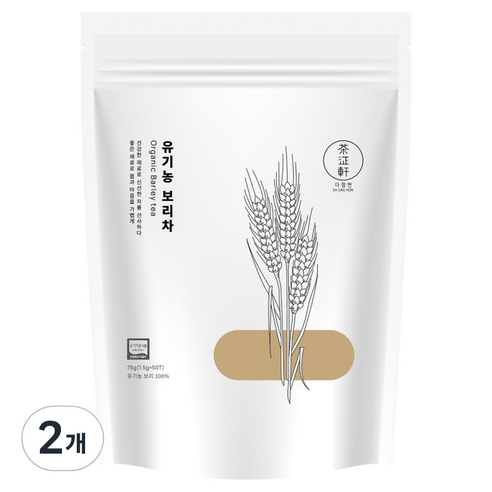 다정헌 유기농 보리차 50p, 1.5g, 50개입, 2개