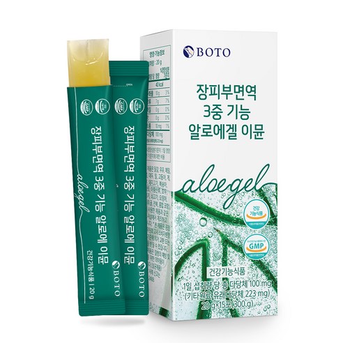 보뚜 장피부면역 3중 기능 알로에겔 이뮨 젤리스틱 15p, 1개