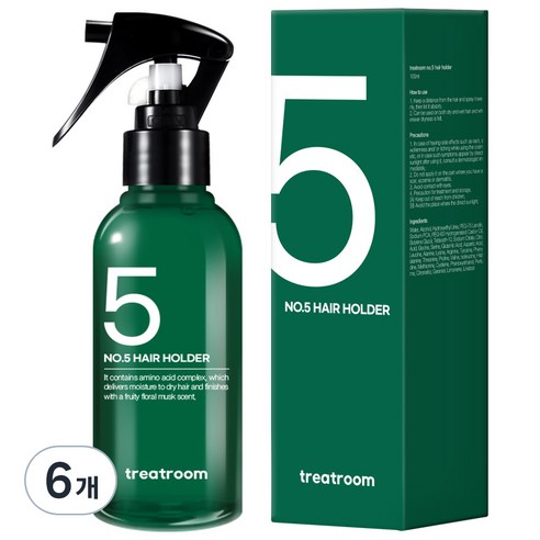 트리트룸 넘버파이브 헤어홀더 미스트, 100ml, 6개