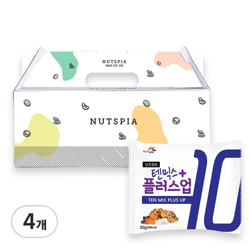 넛츠피아 텐믹스 플러스업 하루견과, 500g, 4개