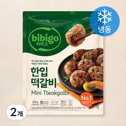 비비고 한입 떡갈비 (냉동), 320g, 2개