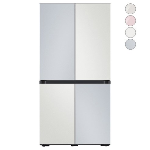 [색상선택형] 삼성전자 비스포크 프리스탠딩 냉장고 방문설치, RF85A9241AP, 코타 페블 + 코타 화이트