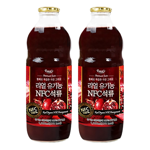 퍼니트 리얼 NFC 유기농 석류, 1000ml, 2병