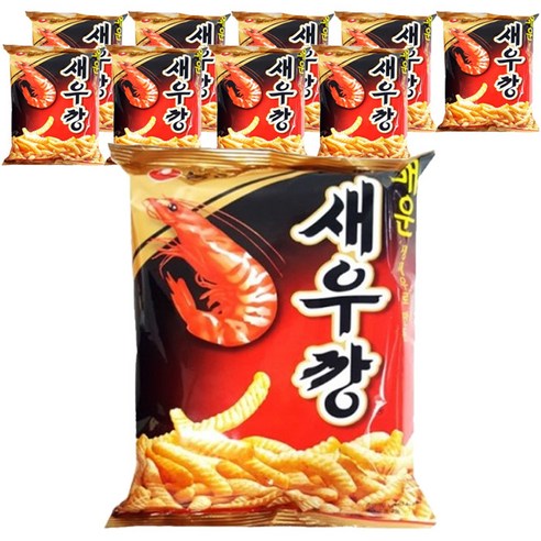 농심 매운새우깡, 90g, 10개