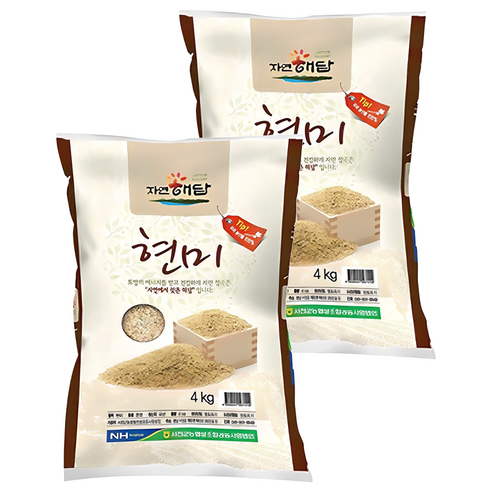 서천군농협 자연해답 현미, 4kg, 2개