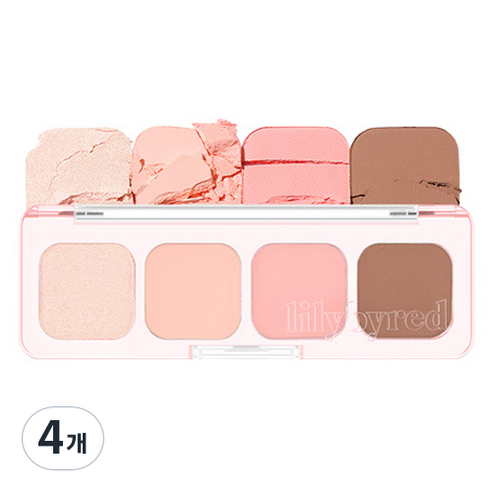 릴리바이레드 무드잇 팔레트 AD 3.2g, 01 프레쉬잇, 4개