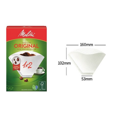 최고의 커피를 추출하고, 빠르고 쉽게 준비하고, 지속 가능한 방식으로 생산된 밀리타 오리지날 커피여과지