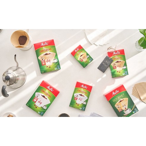 최고의 커피를 추출하고, 빠르고 쉽게 준비하고, 지속 가능한 방식으로 생산된 밀리타 오리지날 커피여과지