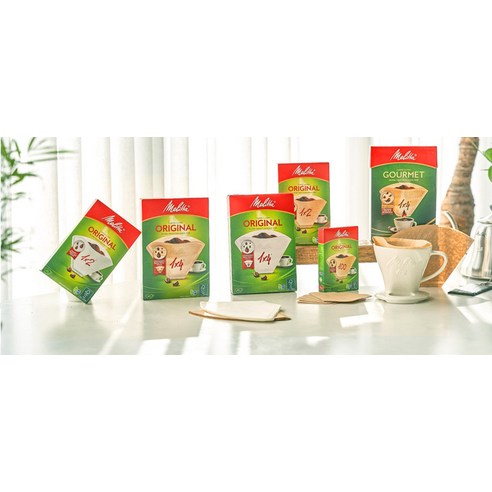 최고의 커피를 추출하고, 빠르고 쉽게 준비하고, 지속 가능한 방식으로 생산된 밀리타 오리지날 커피여과지