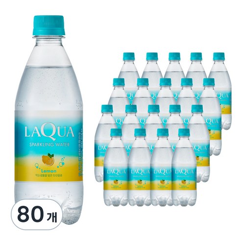 라쿠아 레몬 탄산음료, 500ml, 80개
