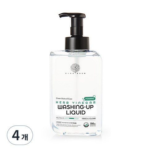 아이너바움 아기 주방세제 무향 거품형, 700ml, 4개