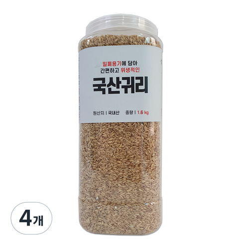 대한농산 통에담은 국산귀리, 1.6kg, 4개
