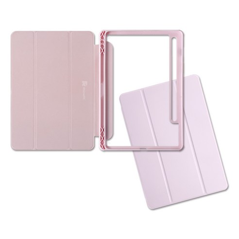 라이노 핏 태블릿PC 클리어 쉴드 플러스 커버형 케이스, 베이비 핑크