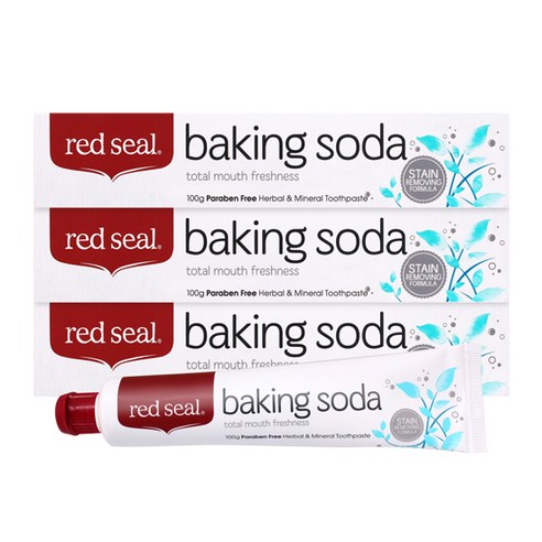 레드씰 베이킹 소다 치약으로 밝고 건강한 미소를 지키세요.