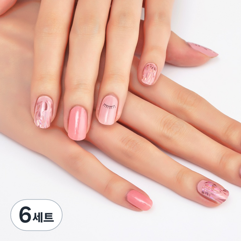 넬로 팔레트 젤 네일 스티커, 아이즈오브미, 6세트