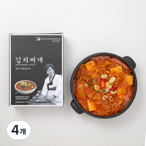 상촌식품 권기옥명인 김치찌개, 350g, 4개