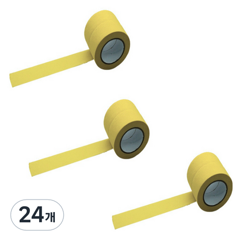 만들하비 컬러 종이 마스킹 테이프 2.5cm x 13m, 베이지, 24개