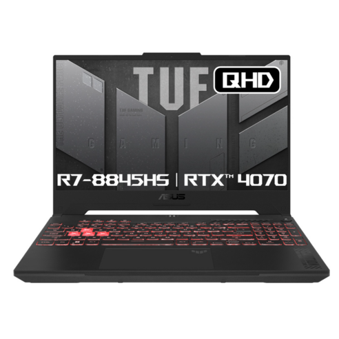 에이수스 2024 TUF 게이밍 A15 라이젠7 라이젠 8000 시리즈 지포스 RTX 4070, Mecha Gray, 2TB, 32GB, Free DOS, FA507UI-HQ154