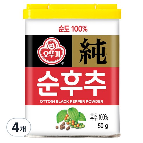 오뚜기 순후추, 50g, 4개