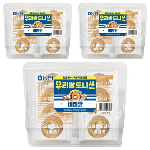 농협 우리쌀도나쓰 버터맛 8p, 320g, 3개