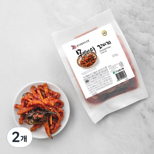 권기옥 명인 웃말 무말랭이 장아찌, 225g, 2개