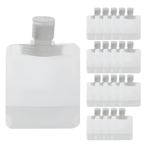 리빙홈디테일 깔끔정리 여행용 소분 용기 파우치 50ml, 20개