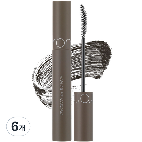 롬앤 한올 픽스 마스카라 7g, L02 롱 애쉬, 6개