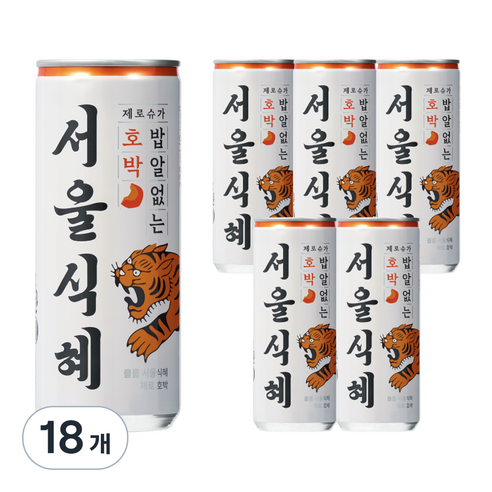 클룹 서울식혜 제로 호박, 18개, 238ml