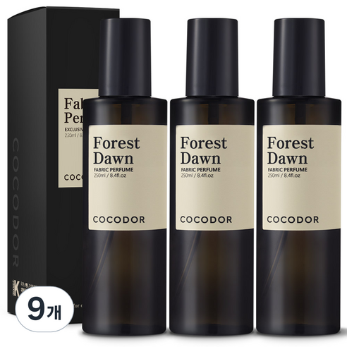 코코도르 룸 앤 패브릭 퍼퓸 섬유탈취제, 250ml, 9개, 포레스트 던